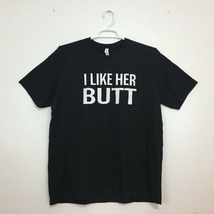 Bella Canvas I Like Her Butt Men's Unisex T Shirt Size XL Black